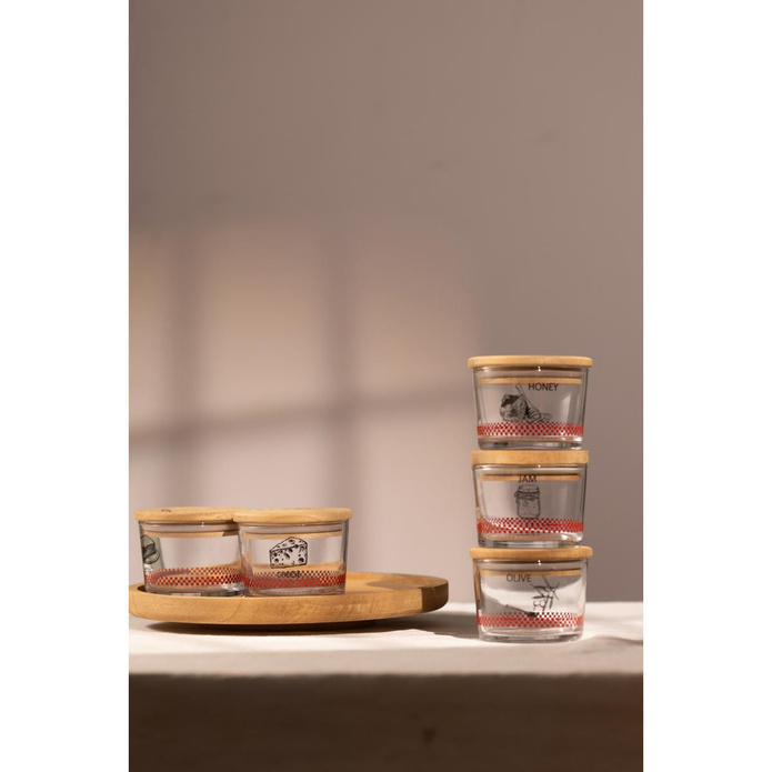 Rakle Toskana Bambu Döner Stantlı 5'li Kahvaltı Seti 220 Cc