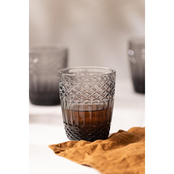 Rakle Vega 4'lü Su Bardağı Seti Füme 300 Cc