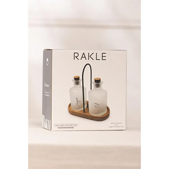 Rakle Vigo Bambu Stantlı 2'li Yağlık-sirkelik Seti 200 Cc