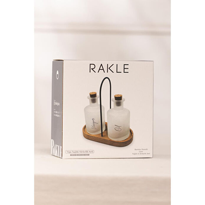 Rakle Vigo Bambu Stantlı 2'li Yağlık-sirkelik Seti 200 Cc