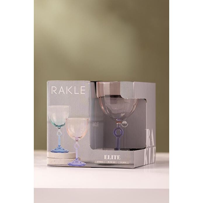 Rakle Elite 4'lü Su Kadehi Seti Mor 270 Cc