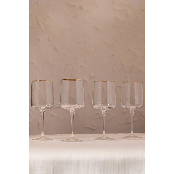 Rakle Bliss Gold 4'lü Kadeh Seti 430 Cc