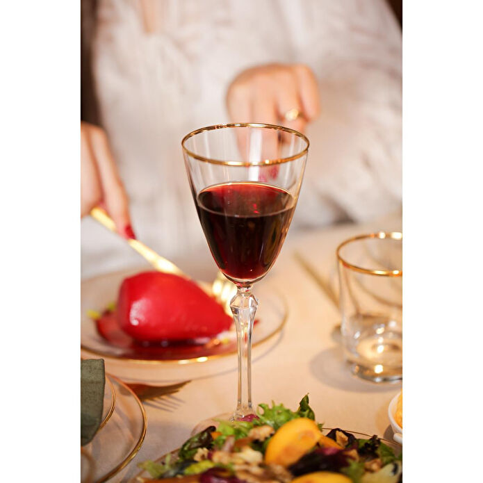 Rakle Pure Altın Yaldızlı 4'lü Kadeh Seti 255 Cc