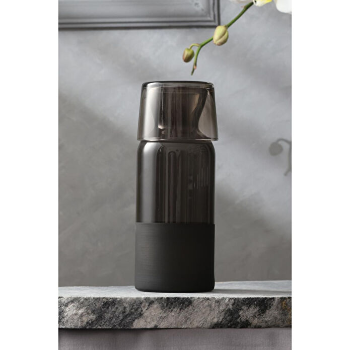 Rakle Matte Bardaklı Sürahi Siyah 700 Cc