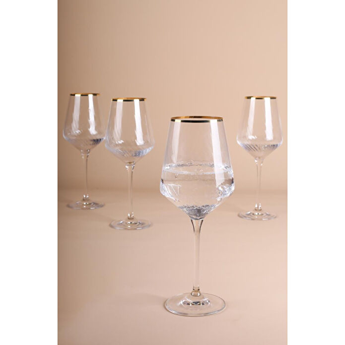 Rakle Premium Gold 4'lü Kadeh Seti 435 Cc