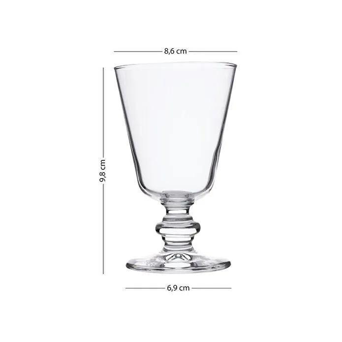 Rakle Larc 4'lü Ayaklı Su Bardağı Seti Füme 220 Cc