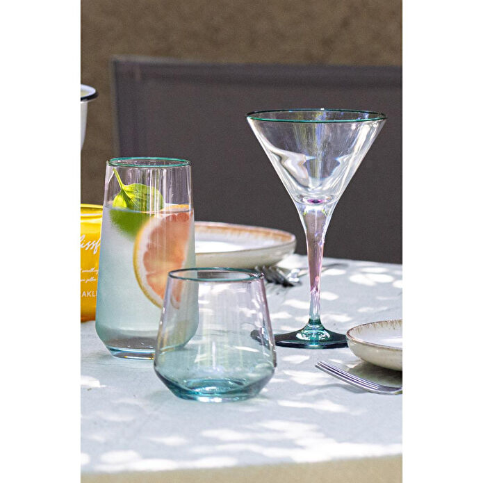 Rakle Marsilya 4'lü Viski Bardağı Seti Pembe-yeşil 345 Cc