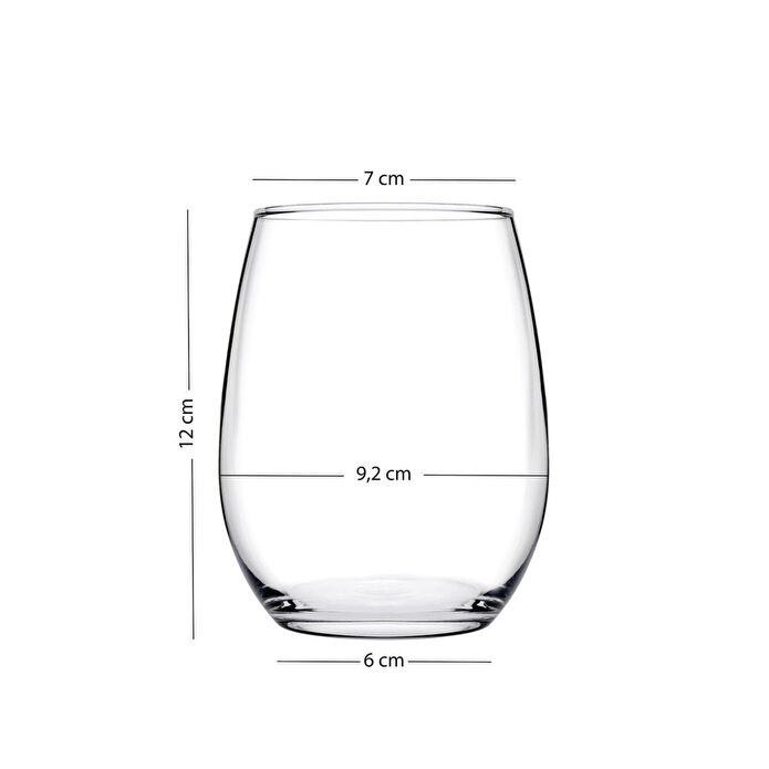 Rakle Astoria Kristalin Cam 4'lü Meşrubat Bardağı Seti 570 Cc