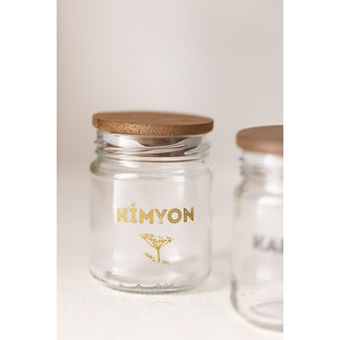 Rakle Luna Ahşap Kapaklı 6'lı Baharatlık Seti 210 Cc