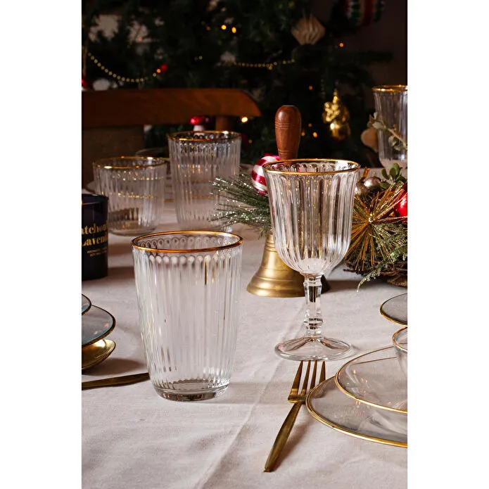 Rakle Splendid Gold 4'lü Su Bardağı Seti 290 Cc