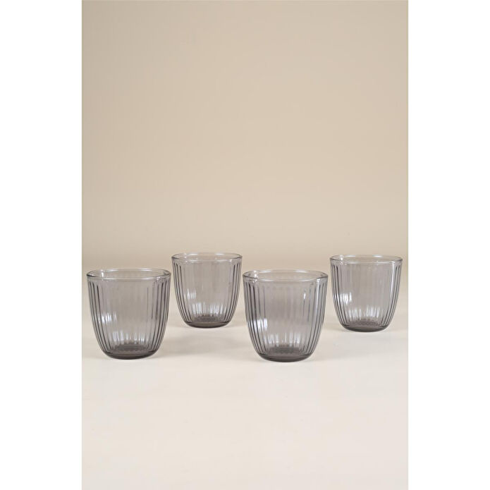 Rakle Splendid 4'lü Su Bardağı Seti Füme 290 Cc