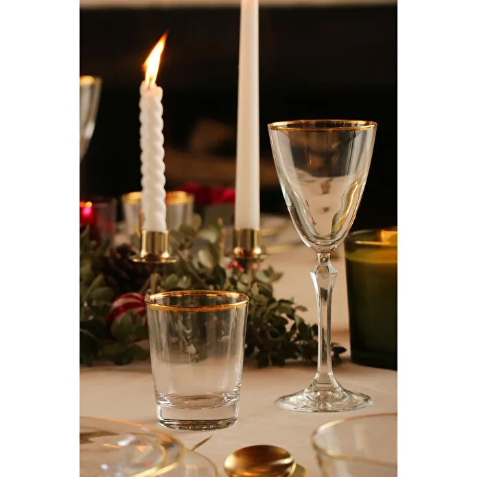 Rakle Pure Altın Yaldızlı 4'lü Su Bardağı Seti 275 Cc