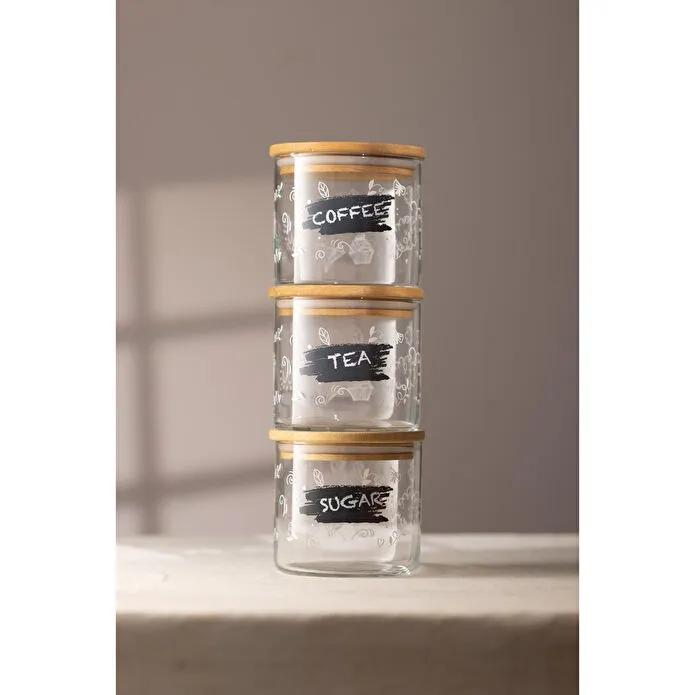 Rakle Siena 3'lü İstiflenebilir Kavanoz Seti 620 Cc