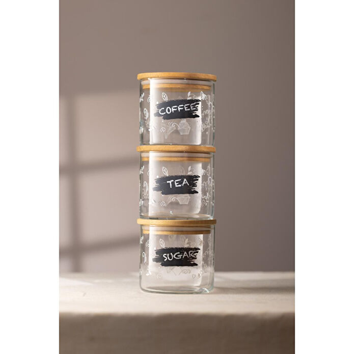 Rakle Siena 3'lü İstiflenebilir Kavanoz Seti 620 Cc