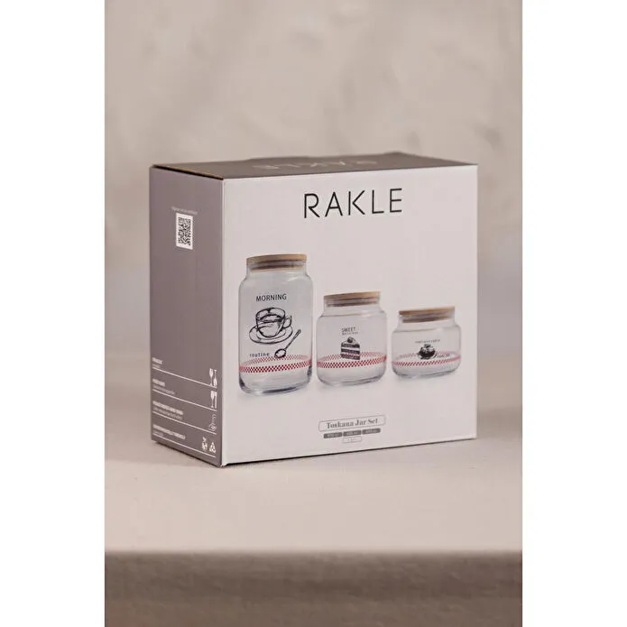 Rakle Toskana Jar 3'lü Kavanoz Seti 970 Cc/ 635 Cc/ 430 Cc