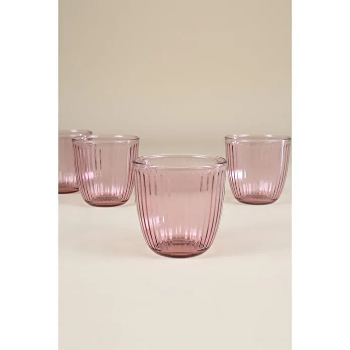 Rakle Splendid 4'lü Su Bardağı Seti Mürdüm 290 Cc