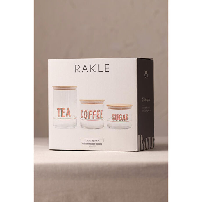 Rakle Retro Jar 3'lü Kavanoz Seti 1050 Cc/ 600 Cc/ 535 Cc