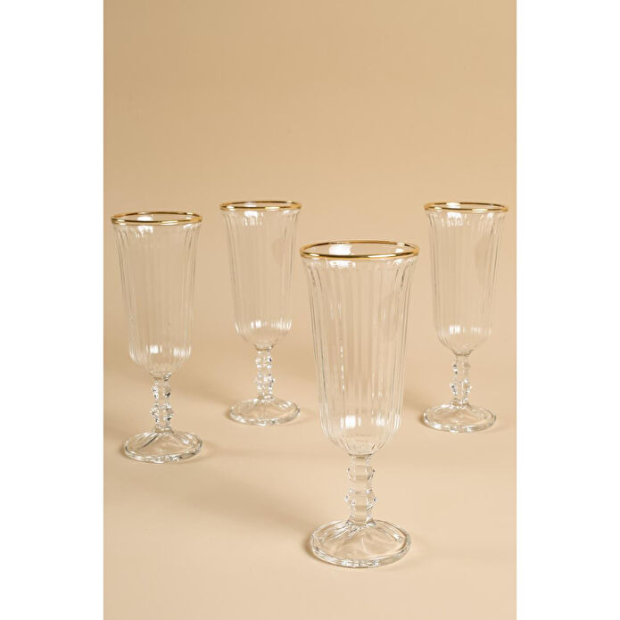 Rakle Splendid Gold 4'lü Kahve Yanı Kadehi Seti 120 Cc