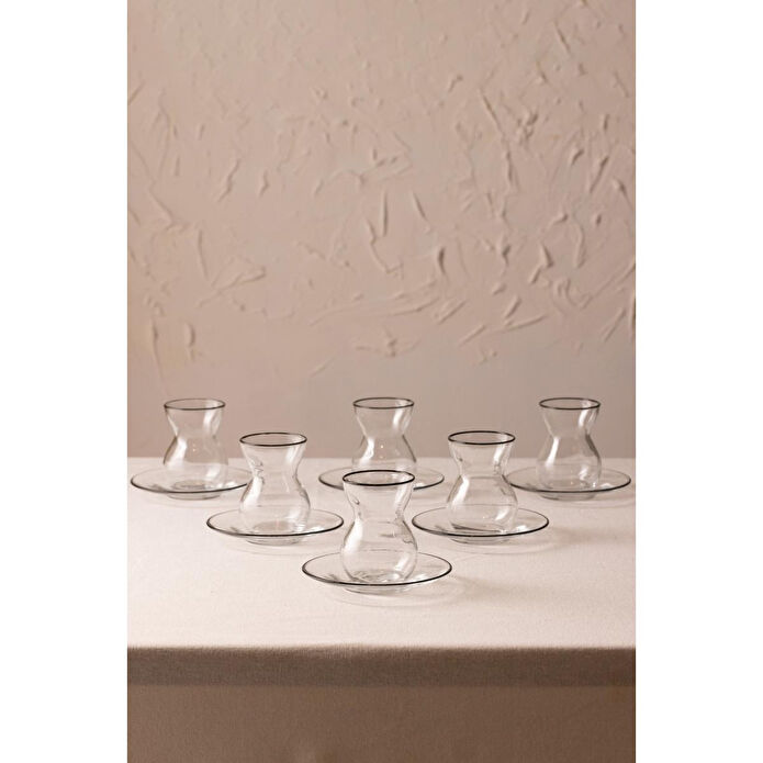 Rakle Pure Black 12 Parça Çay Seti 140 Cc