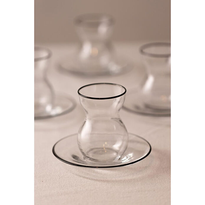 Rakle Pure Black 12 Parça Çay Seti 140 Cc