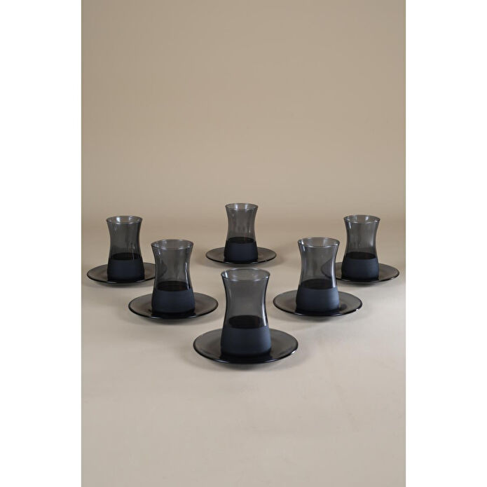 Rakle Matte 12 Parça Çay Seti Siyah 170 Cc