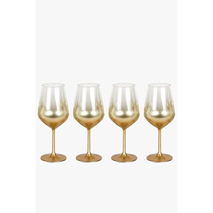 Rakle Glow 4'lü Kadeh Seti Altın 490 Cc