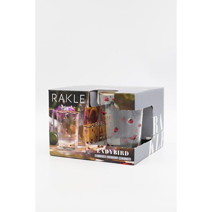 Rakle Lady Bird 4'lü Su Bardağı Seti 380 Cc