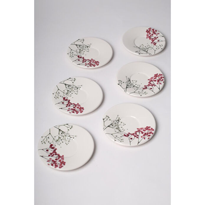 Rakle Cara Seramik 6'lı Çay Tabağı Seti 13 Cm