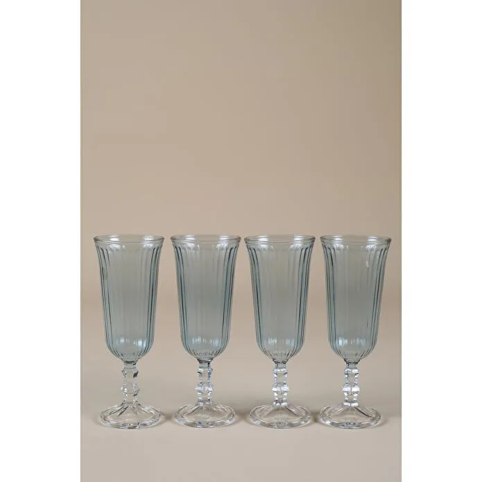 Rakle Splendid 4'lü Kahve Yanı Kadehi Seti Mavi 120 Cc