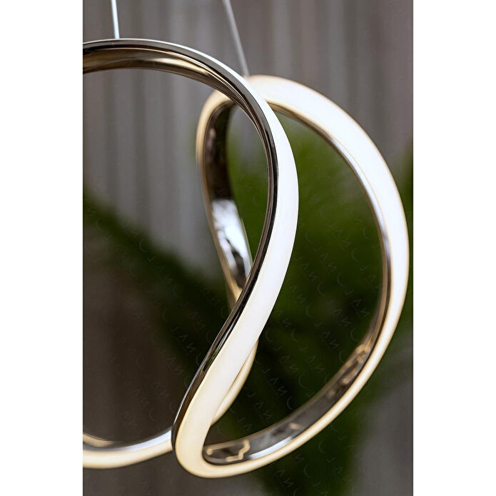 Luna Lighting Deluxe Krom Kaplama Metal Led Sarkıt Avize Beyaz Işık