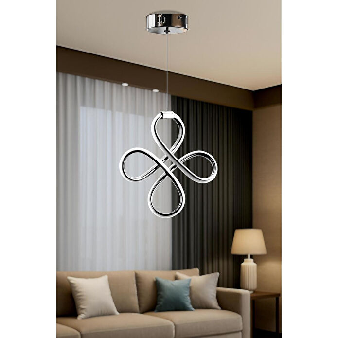 Luna Lighting Yonca Modeli 2025 Collecti̇on Krom Kaplama Led Avize