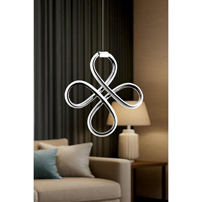 Luna Lighting Yonca Modeli 2025 Collecti̇on Krom Kaplama Led Avize