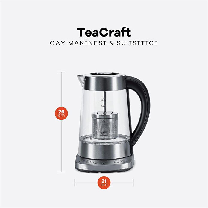 Dexart Teacraft Çay Makinesi & Su Isıtıcı Paslanmaz Çelik