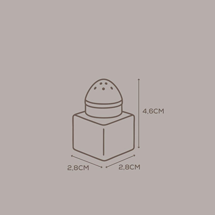 Vienev 6'lı Mini Kare Tuzluk Ve Biberlik Seti