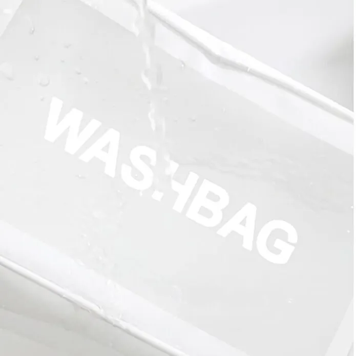 Vienev Su Geçirmez Şeffaf Makyaj Ve Kozmetik Çantası – Seyahat Düzenleyici Beyaz