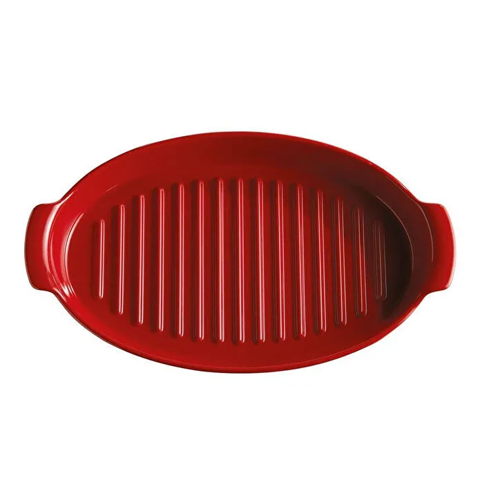 Emile Henry Balık/buğlama/fırın Kabı Oval 2.2 L Kırmızı/burgundy