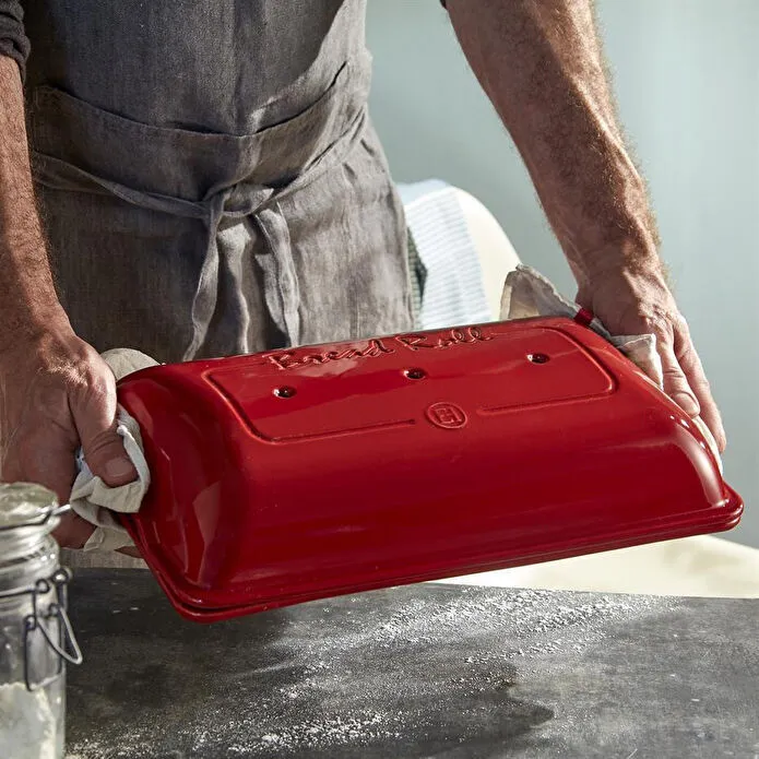 Emile Henry Mini Baget Ekmek/fırın Kabı 39x23 Cm Kırmızı/burgundy