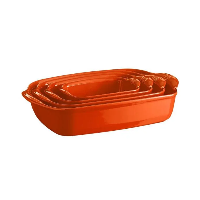 Emile Henry Fırın Kabı Dikdörtgen 36 X 23 Cm Toscane Turuncu