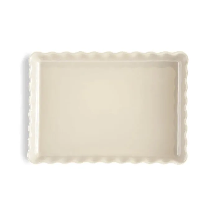 Emile Henry Tart-börek-fırın Kabı Dikdörtgen 33 X 24 Cm Ekru/clay