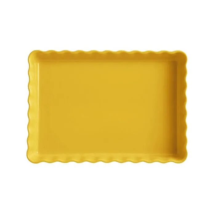 Emile Henry Tart-börek-fırın Kabı Dikdörtgen 33 X 24 Cm Mat Sarı/provence Yellow