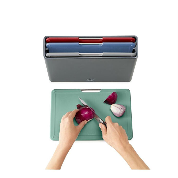 Joseph Joseph Folio Regular Kesme Tahtası Seti - Grafit