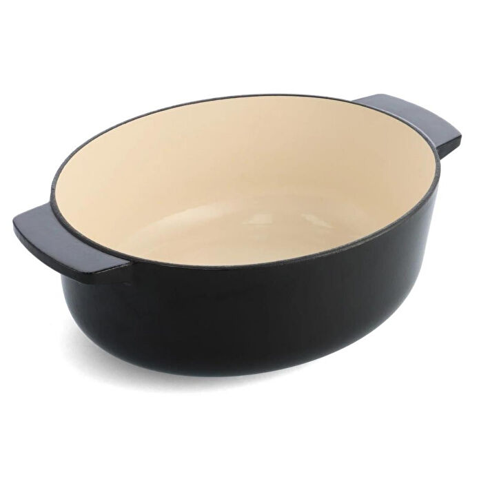 Kitchenaid Oval Döküm Demir Tencere 30 Cm - 5.6 L Siyah