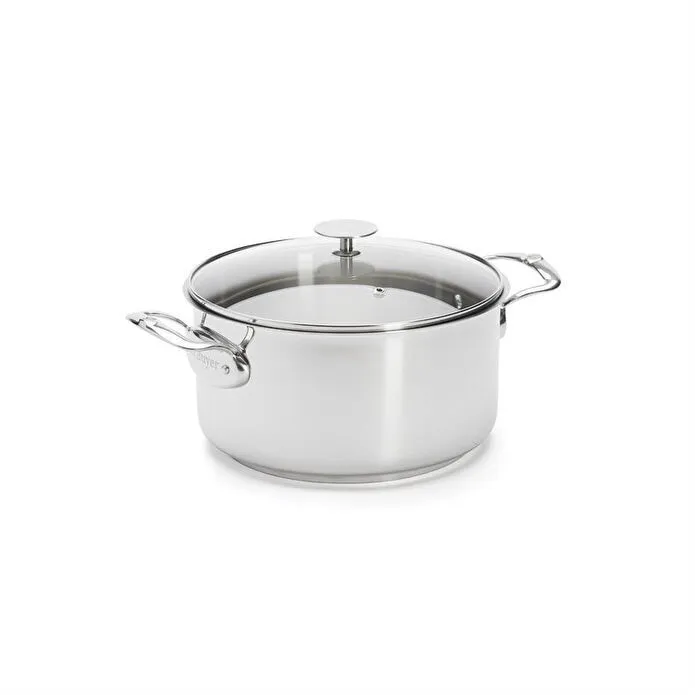 De Buyer Milady Cam Kapaklı Paslanmaz Çelik Tencere 24 Cm Paslanmaz Çelik