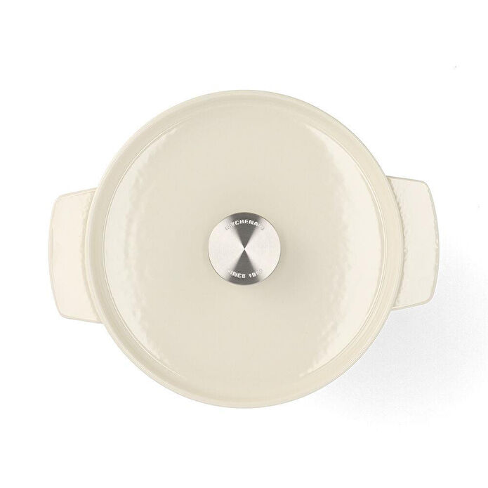 Kitchenaid Döküm Demir Tencere 22 Cm - 3.3 L Krem