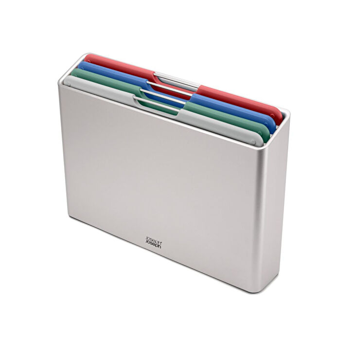 Joseph Joseph Folio Standlı Büyük Kesme Tahtası 4 Lü Gümüş