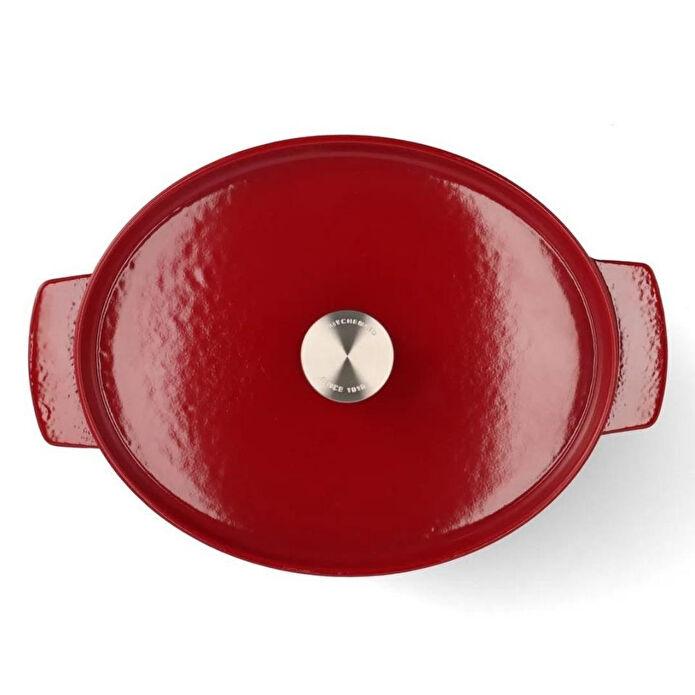 Kitchenaid Oval Döküm Demir Tencere 30 Cm - 5.6 L Kırmızı