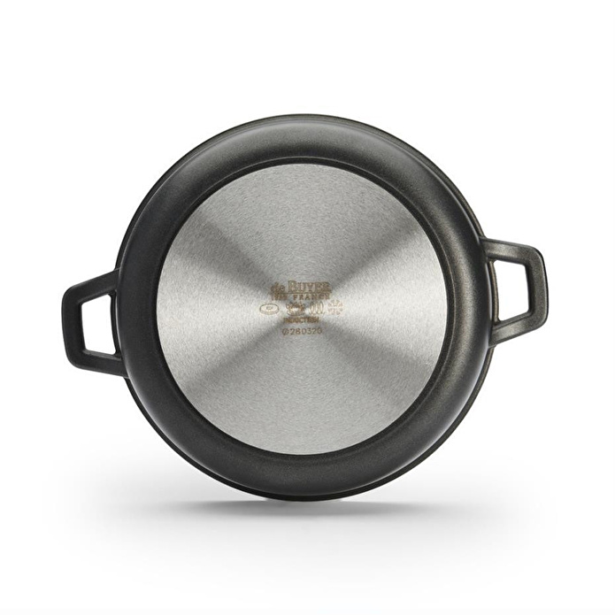 De Buyer Choc Extreme Yapışmaz Kaplama Cam Kapaklı Tencere 24 Cm Siyah