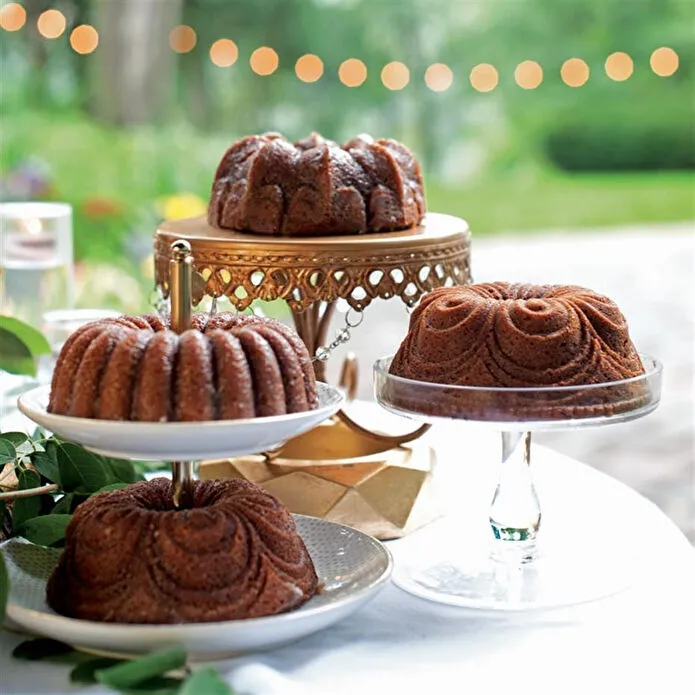 Nordicware 4´lü Bundt Şekilleri Kek Kalıbı Altın