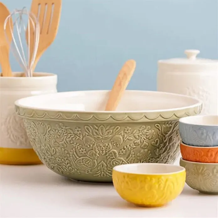 Mason Cash Home To Roost S12 Desenli Karıştırma Kabı Turkuaz