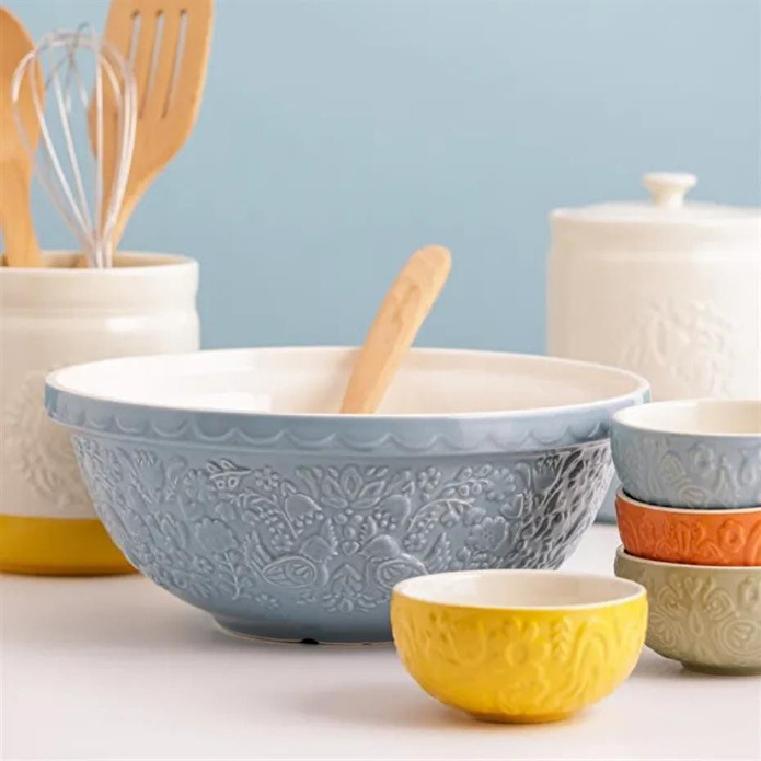 Mason Cash Home To Roost S18 Desenli Karıştırma Kabı Turkuaz